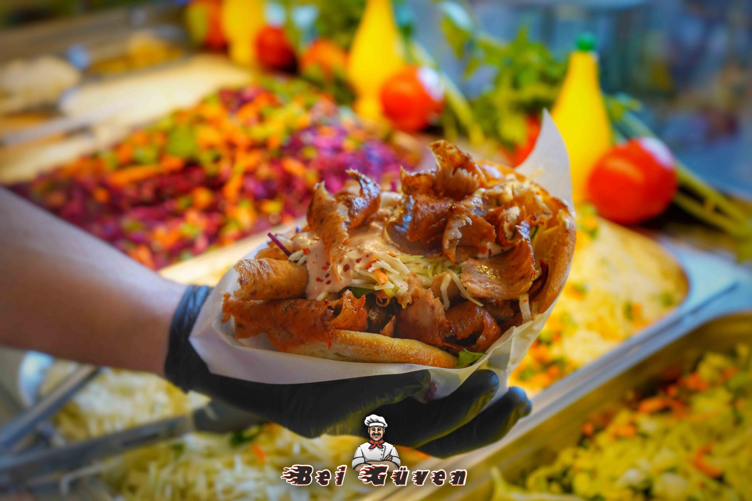 Saftiger Döner mit frischem Gemüse bei Güven Döner in Wahlstedt